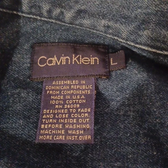 Calvin Klein, dark blue,denim, jacket Sz.L - Picture 5 of 5